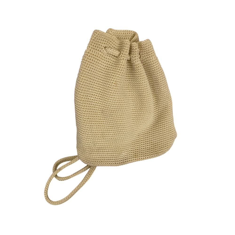 The Sak Creamy White Crochet Knitted Backpack